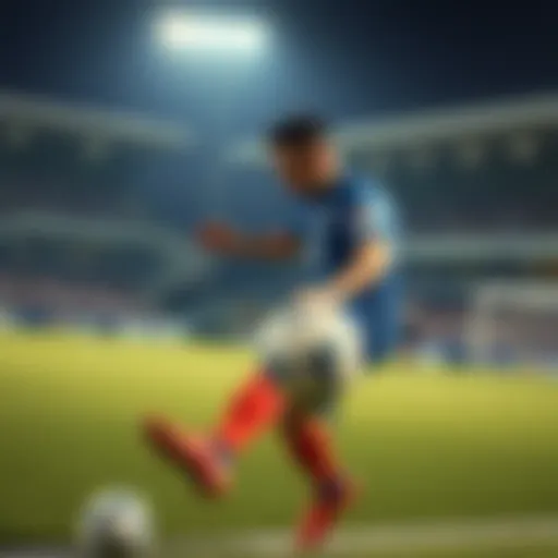 Exciting moment in Korean soccer match