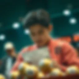 Illustration of lottery ticket selection