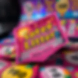 A captivating lottery ticket showcasing vibrant colors and unique designs