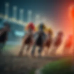 A dynamic race scene showcasing the excitement of betting.